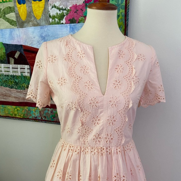 NWT Madewell Scalloped Eyelet Midi Dress - Picture 6 of 12